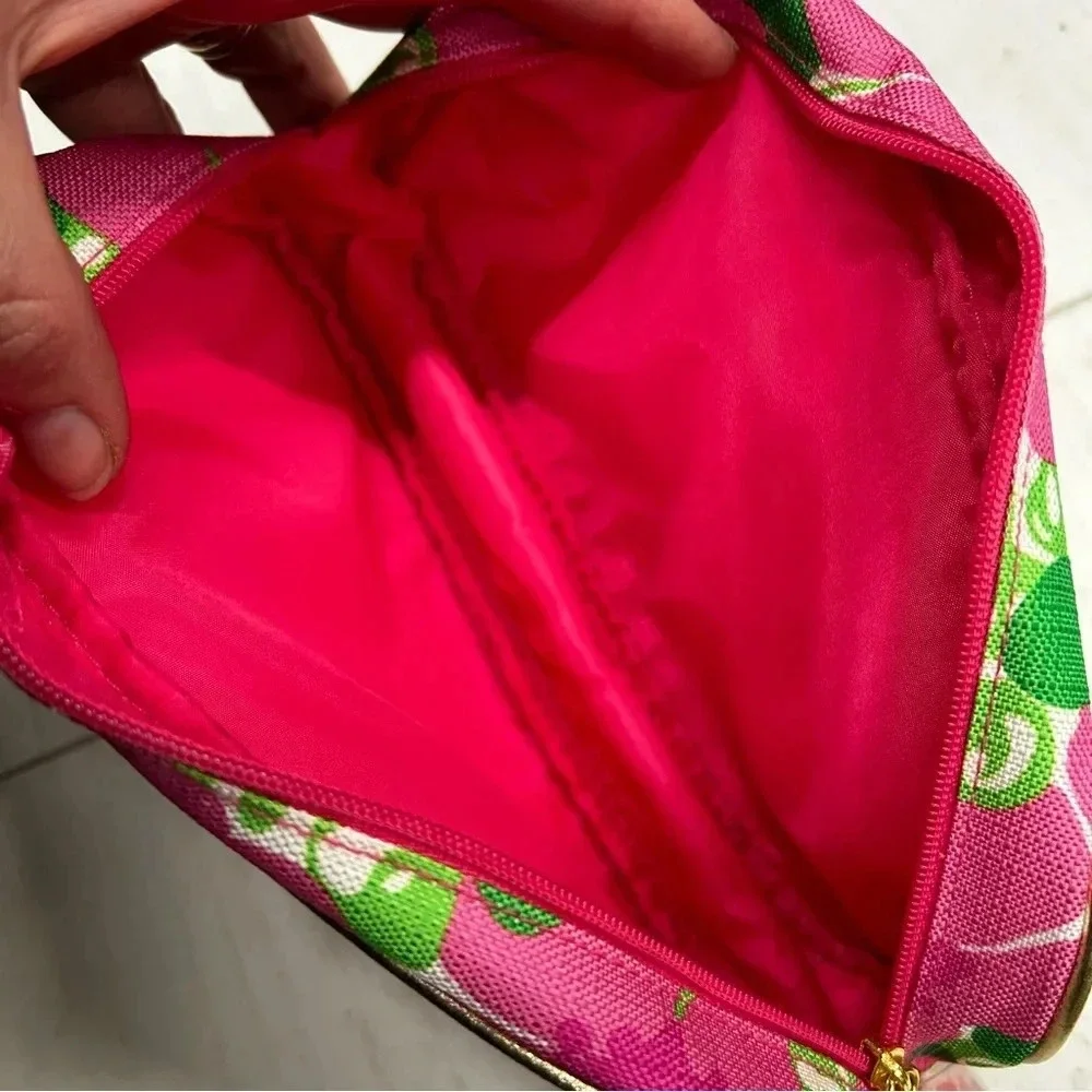 NWOT Lilly Pulitzer for‎ Estee Lauder Makeup Bag Travel Case Pink Green